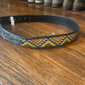Nocona Black Beaded Women's Belt